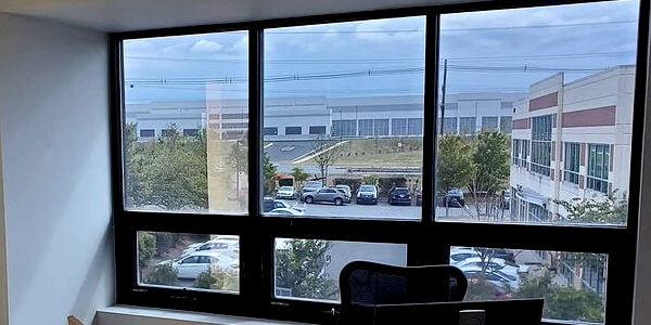 Window tint in interior office